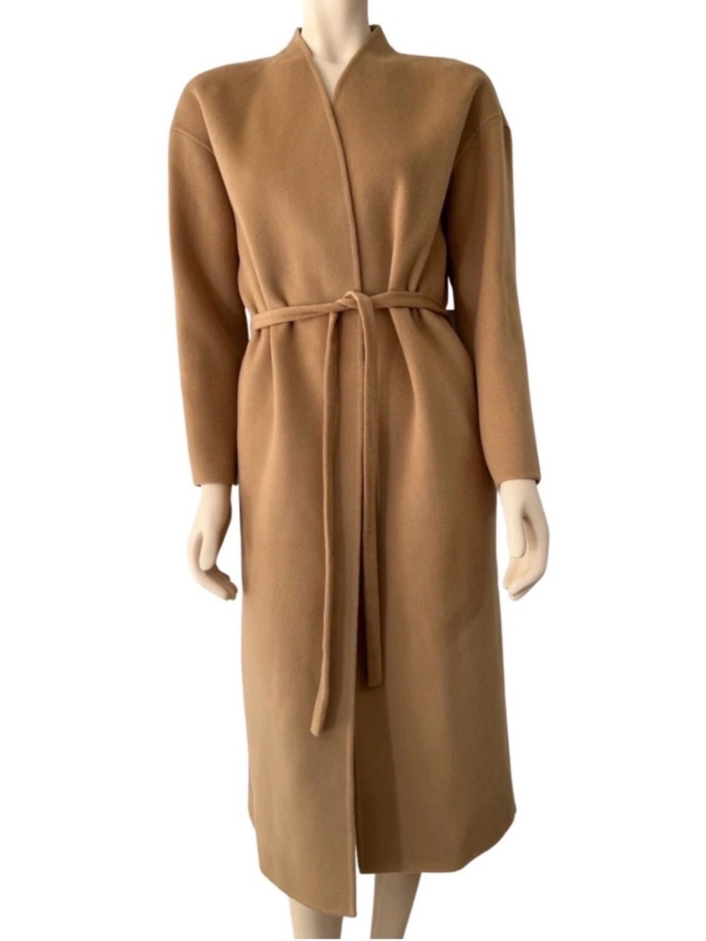 Ryan Roche Merino Wool & Organic Cashmere Camel Coat - Size: XS/S